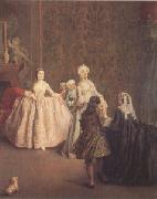 Pietro Longhi The Introduction (mk05) oil painting on canvas